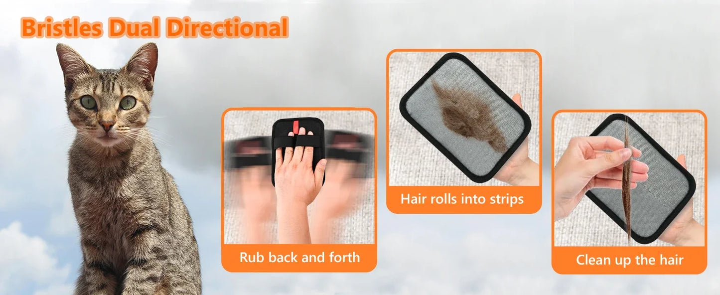 FurJoy™ Electrostatic Pet Hair Removal Gloves – Double-Sided Magic Grooming & Cleaning Tool for Cats & Dogs 🐾