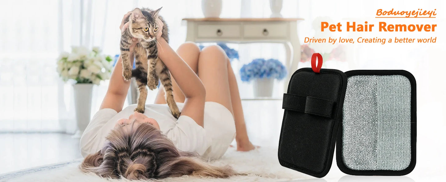 FurJoy™ Electrostatic Pet Hair Removal Gloves – Double-Sided Magic Grooming & Cleaning Tool for Cats & Dogs 🐾