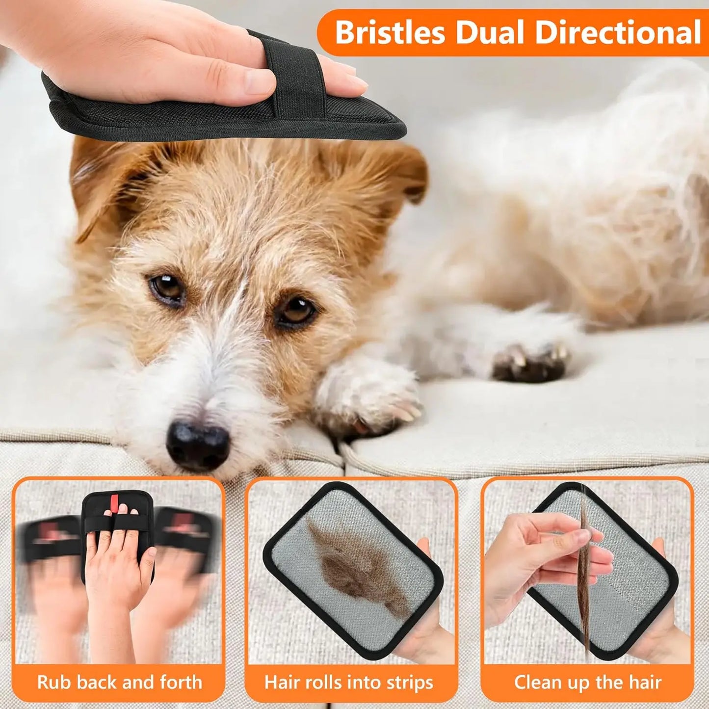 FurJoy™ Electrostatic Pet Hair Removal Gloves – Double-Sided Magic Grooming & Cleaning Tool for Cats & Dogs 🐾