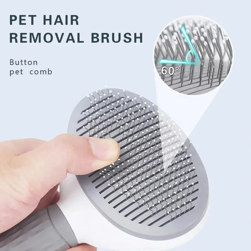 FurJoy™🐾 Self-Cleaning Pet Brush – Easy Grooming for Dogs & Cats