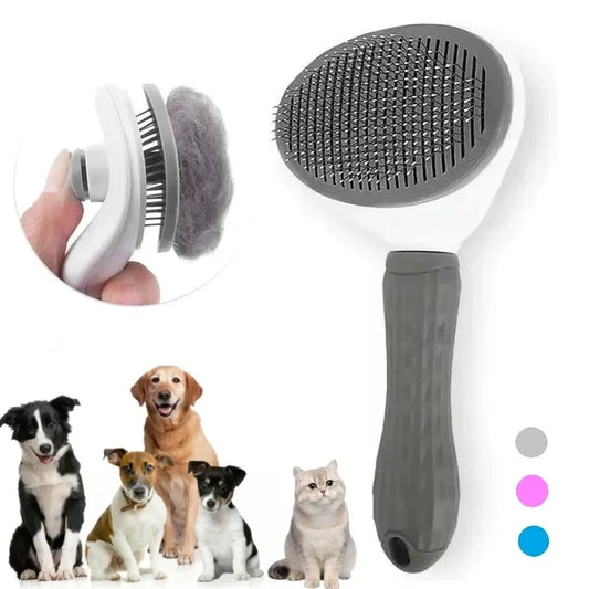 FurJoy™🐾 Self-Cleaning Pet Brush – Easy Grooming for Dogs & Cats