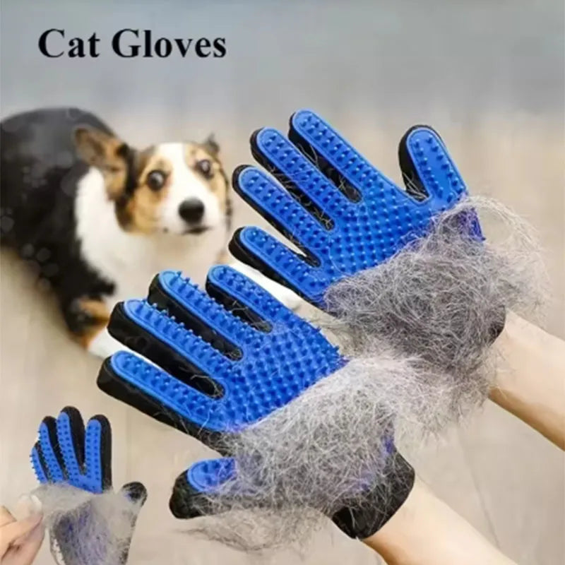 FurJoy™ 🐶🐱 Pet Grooming Glove – Remove Loose Hair & Massage Your Pet Effortlessly