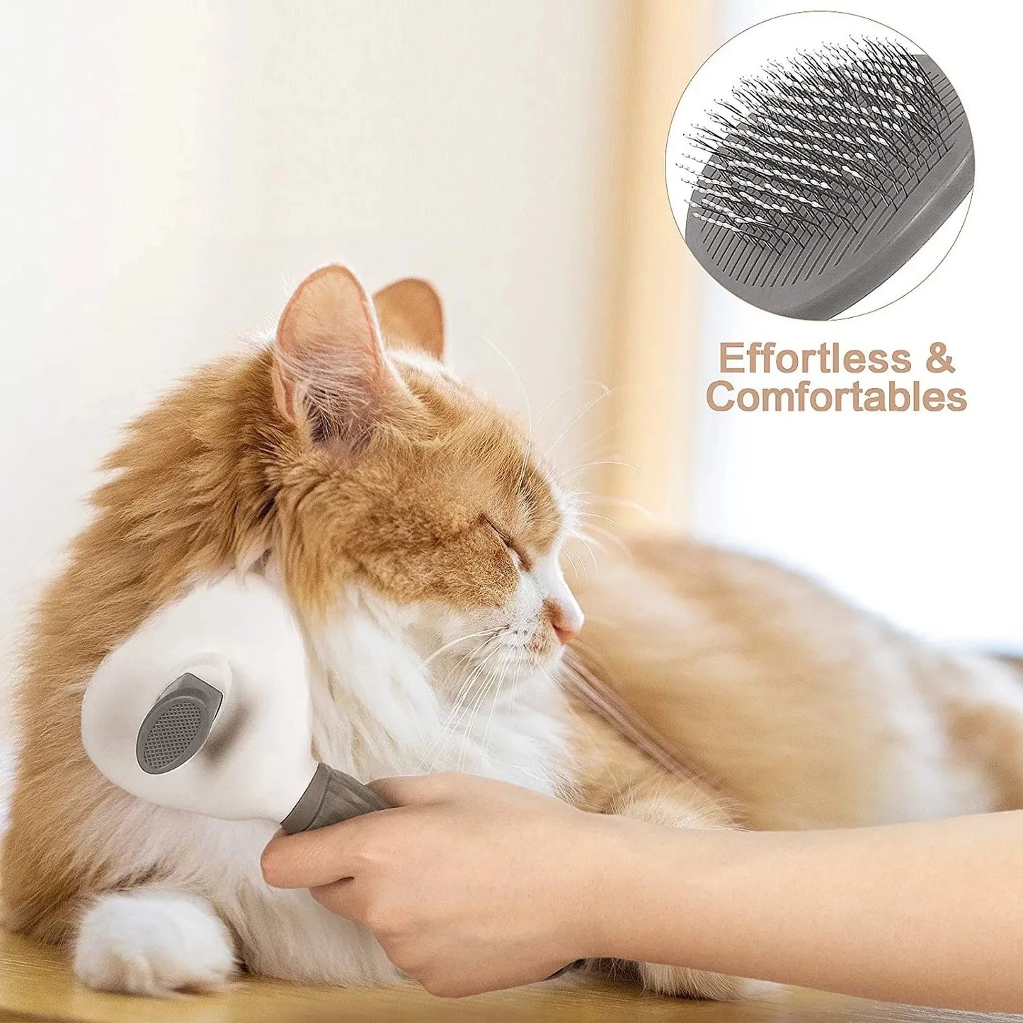 FurJoy™🐾 Self-Cleaning Pet Brush – Easy Grooming for Dogs & Cats
