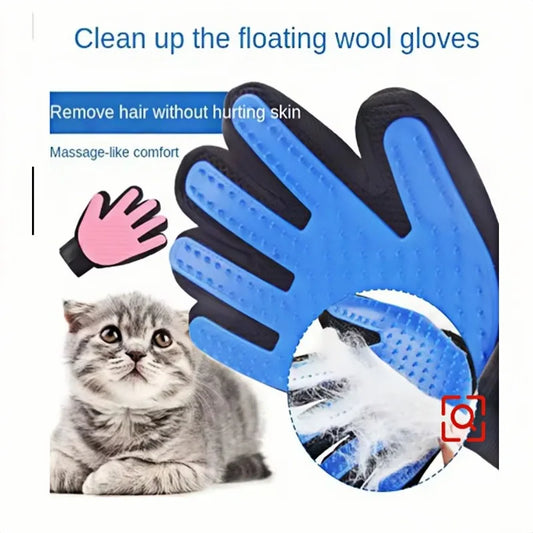 FurJoy™ 🐶🐱 Pet Grooming Glove – Remove Loose Hair & Massage Your Pet Effortlessly